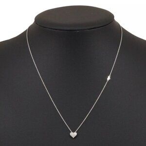 STAR JEWELRY heart Necklace 2008Limited K18 white gold/diamond 1.8g Women